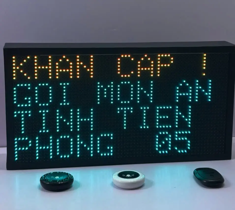 Bộ màn hình gọi phục vụ và y tá không dây + 10 nút bấm